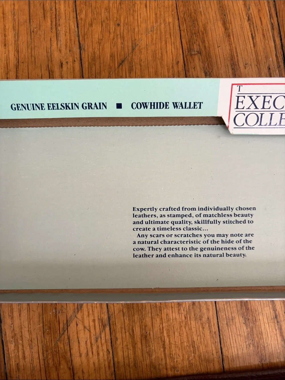 Vintage Deadstock Cowhide Brown Leather Wallet by Craft
